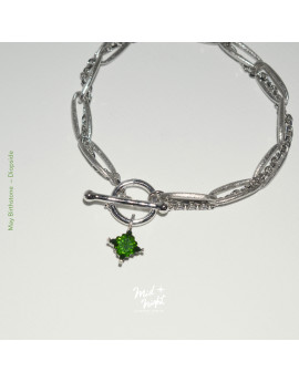 May Birthstone-Double Chain Two Ways Bracelet